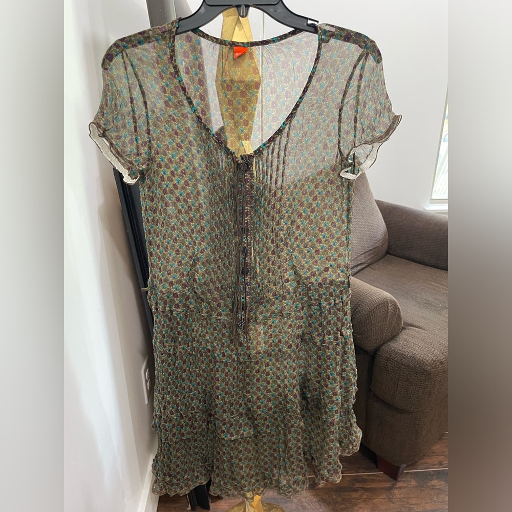 Boss Hugo Boss Amelia see thru Silk Dress